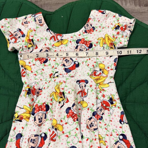 Raising Wilds 3T Disney Mickey Minnie Pluto Christmas Lights Twirl Dress - Picture 4 of 6